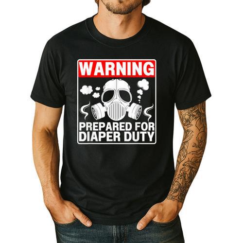 New Dad Prepared For Diaper Duty Daddy Diaper Duty Men's Casual T-Shirt - Father's Day Fun