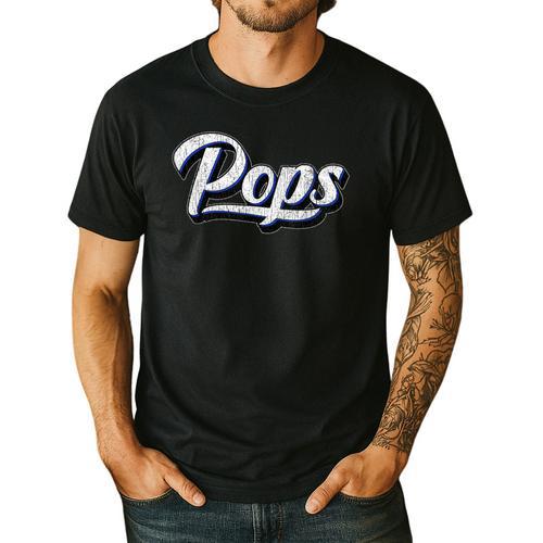 New Grandpa For Dad Called Pops Men's Casual T-Shirt - Father's Day Fun