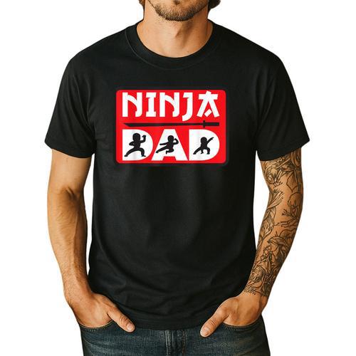 Ninja Dad Matching Family Ninja Warrior Men's Casual T-Shirt - Father's Day Fun