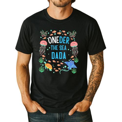 OneDer The Sea Dada 1st Birthday Dad Matching Men's Casual T-Shirt - Father's Day Fun