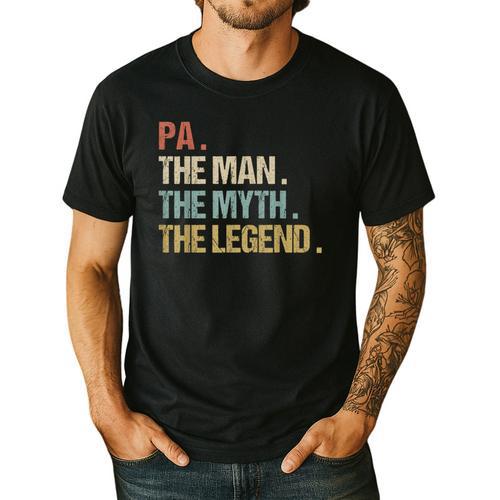 Pa The Man Myth Legend Shirt Father Dad Men's Casual T-Shirt - Father's Day Fun