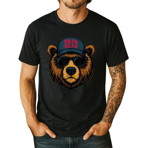 Papa Bear Father's Day Great Dad Joke Men's Casual T-Shirt - Father's Day Fun
