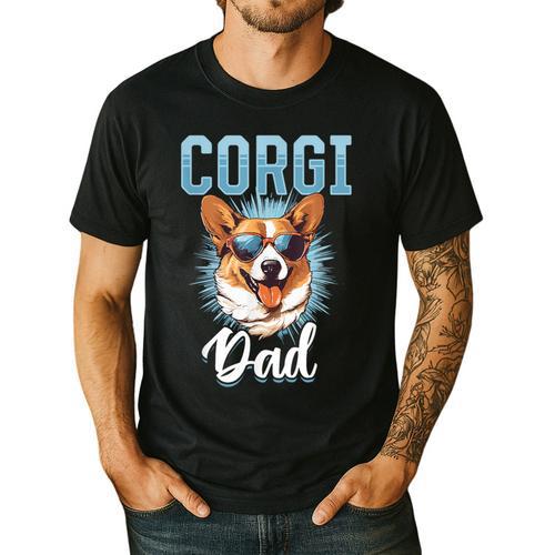 Pembroke Welsh Corgi Corgi Dad Men's Casual T-Shirt - Father's Day Fun