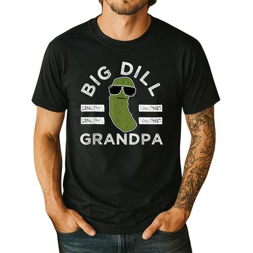 Pickle Pun Big Dill Grandpa Dad Joke Grandfather Humor Men's Casual T-Shirt - Father's Day Fun