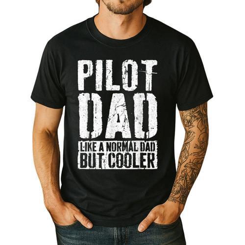 Pilot Dad Shirt Men Fathers Day Aviation Pilot Men's Casual T-Shirt - Father's Day Fun