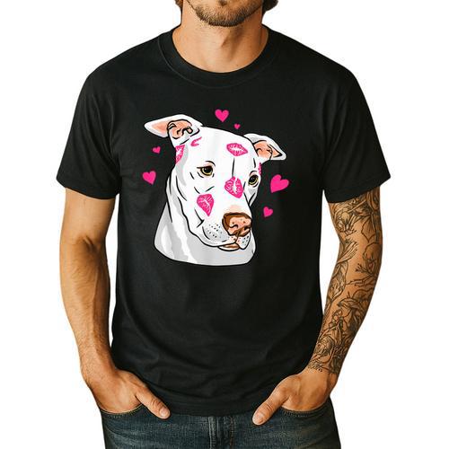 Pitbull Love Pitbull Moms Dads Men's Casual T-Shirt - Father's Day Fun