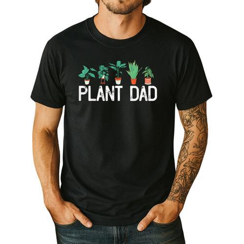Plant Dad Potted Plant Lover Gardening Plant Guy Men's Casual T-Shirt - Father's Day Fun