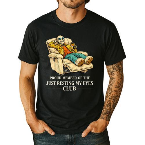 Proud Member Of The Just Resting My Eyes Club Dad Men's Casual T-Shirt - Father's Day Fun