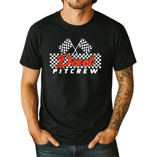 Race Car Birthday Party Racing Family Dad Pit Crew Men's Casual T-Shirt - Father's Day Fun