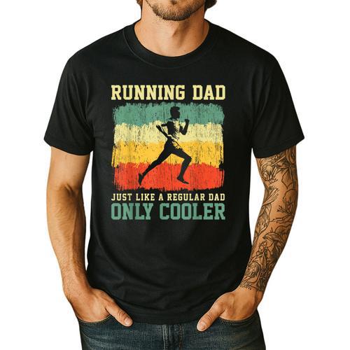 Retro Running Dad Runner Marathon Athlete Humor Outfit Men's Casual T-Shirt - Father's Day Fun