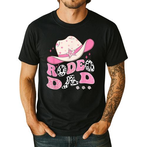 Rodeo Dad Pink Cowgirl 1St Birthday Family Matching Men's Casual T-Shirt - Father's Day Fun