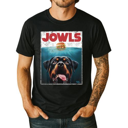 Rottie Rottweiler Jowls Burger Giant Tank Dog Mom Dad Men's Casual T-Shirt - Father's Day Fun