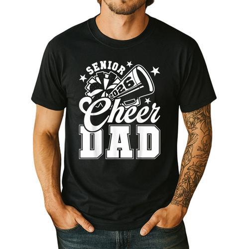 Senior Cheer Dad 2026 Proud Cheerleader Dad Class Of 2026 Men's Casual T-Shirt - Father's Day Fun