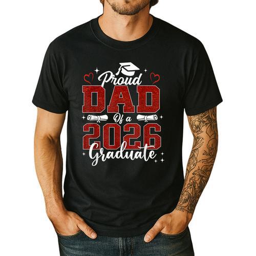 Senior Dad 2026 Graduation Proud Dad Of a 2026 Graduate Men's Casual T-Shirt - Father's Day Fun