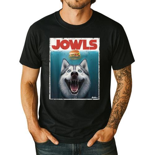 Siberian Husky Jowls Sled Dog Mom Top Alaskan Dog Dad Men's Casual T-Shirt - Father's Day Fun