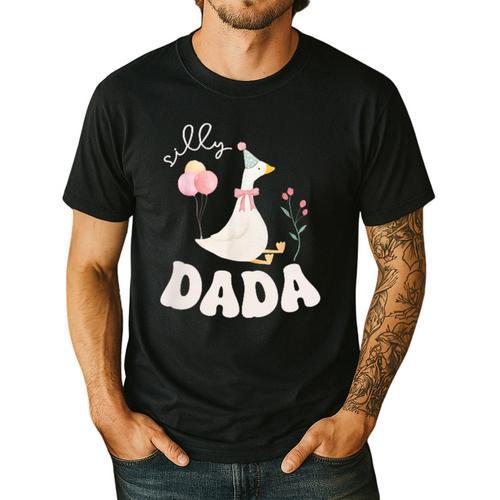 Silly Dada Silly Goose Dad Birthday Family Matching Party Men's Casual T-Shirt - Father's Day Fun