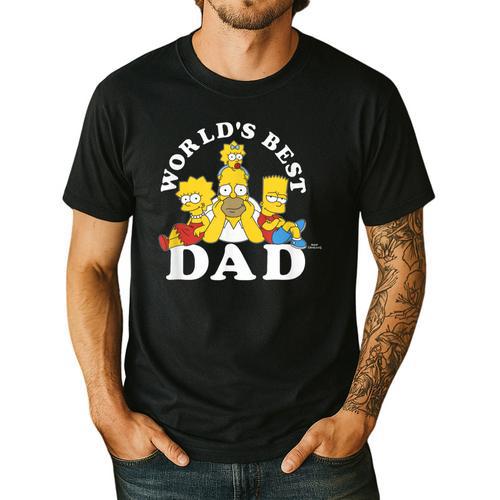 The Simpsons World's Best Dad Father's Day Group V2 Small Men's Casual T-Shirt - Father's Day Fun