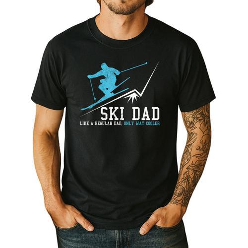 Ski Dad Winter Sports Skiing Father Men's Casual T-Shirt - Father's Day Fun