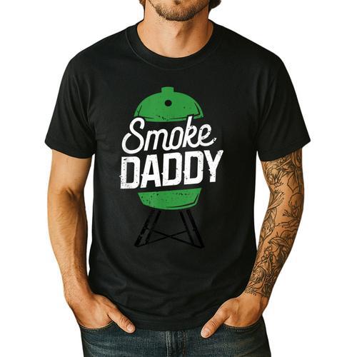 Smoke Daddy Green Egg Pitmaster Dad Tshirt BBQ Grill Men's Casual T-Shirt - Father's Day Fun