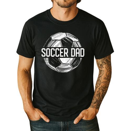 Soccer Dad Family Matching Team Player Sport Lover Papa Men's Casual T-Shirt - Father's Day Fun
