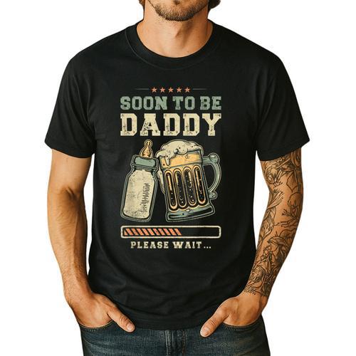 Soon To Be Daddy Fatherhood Baby Announcement Future Dad Men's Casual T-Shirt - Father's Day Fun