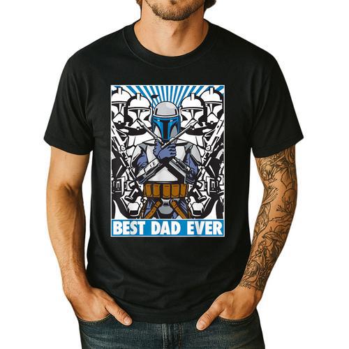 Star Wars Father's Day Jango Fett Best Dad Ever Men's Casual T-Shirt - Father's Day Fun