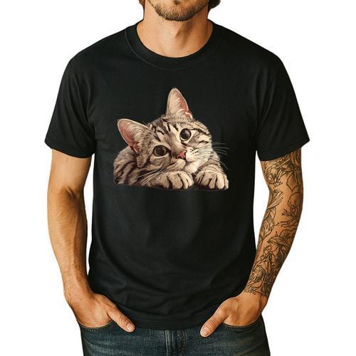 Tabby Cat Mom Dad Pet Shop Tabby Cats Kitten Tabby Cat Men's Casual T-Shirt - Father's Day Fun
