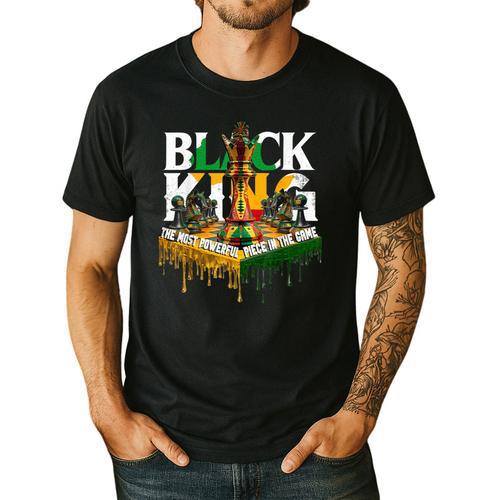 History I Am Black Man King Dad Melanin Men Women Men's Casual T-Shirt - Father's Day Fun