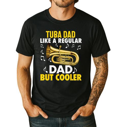 Tuba Player Men Dad Grandpa Marching Band Brass Tubist Men's Casual T-Shirt - Father's Day Fun