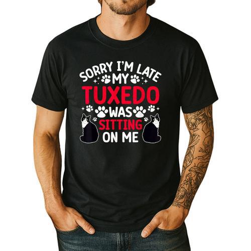 Tuxedo Cat Owner Tuxedo Cat Dad Tuxedo Cat Mom Men's Casual T-Shirt - Father's Day Fun