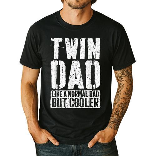 Twin Dad Shirt Men Dad Of Twins Fathers Day Men's Casual T-Shirt - Father's Day Fun