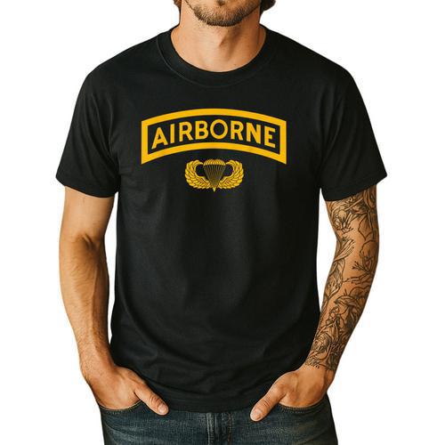 Vintage Airborne Veteran Paratrooper For Men Dad T-Shirt Men's Casual T-Shirt - Father's Day Fun