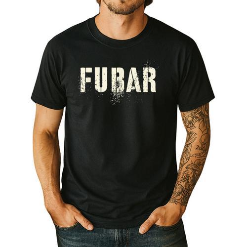 Vintage FUBAR Soldier Military Officer Vet Dad Soup Sandwich Men's Casual T-Shirt - Father's Day Fun