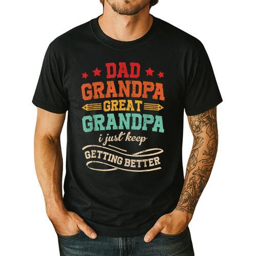 Vintage Great Grandpa For Fathers Day Dad Papa Grandpa Men's Casual T-Shirt - Father's Day Fun