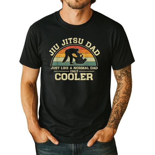 Vintage Jiu Jitsu Dad Just Like A Normal Dad Only Cooler Men's Casual T-Shirt - Father's Day Fun