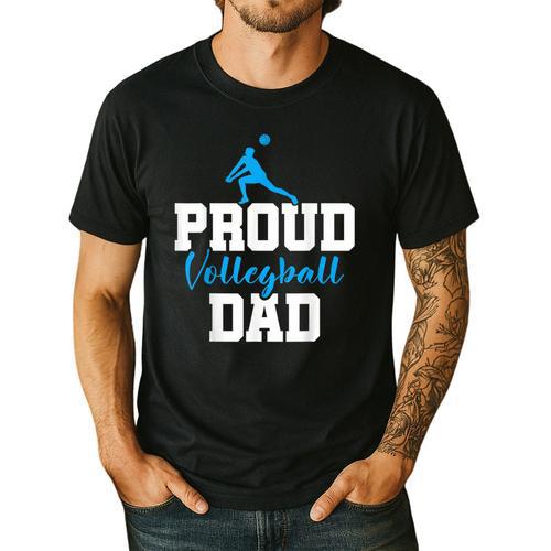 Volleyball Player Team Dad Father Proud Volleyball Dad Men's Casual T-Shirt - Father's Day Fun