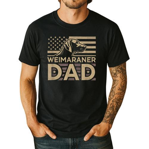 Weimaraners Lover & Weimaraner Shirts Weimaraner Dad -Adults -Kids - Small Short Sleeve V-Neck Polyester Casual Humorous Lover All Seasons Men's Casual T-Shirt - Father's Day Fun