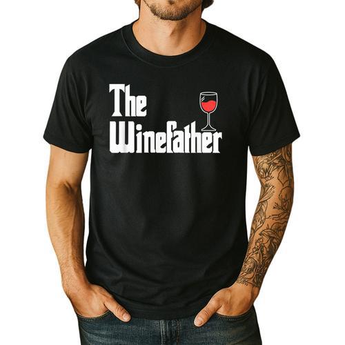 The Winefather Red Wine Tasting Fathers Day Dad Men's Casual T-Shirt - Father's Day Fun