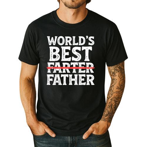 World's Best Father Farter Dad Daddy Papa Joke Men's Casual T-Shirt - Father's Day Fun