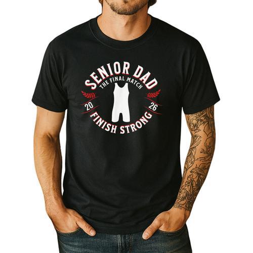 Wrestling Senior Dad The Final Match 2026 Men's Casual T-Shirt - Father's Day Fun