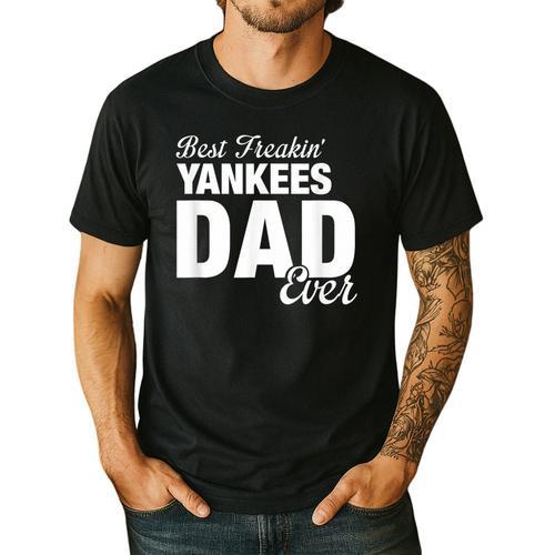 Yankees North Best Freakin' Dad Ever HS Men's Casual T-Shirt - Father's Day Fun