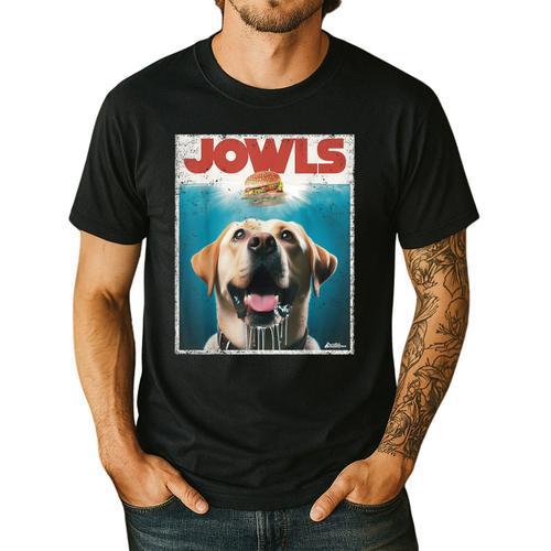Yellow Lab Jowls Top Labrador Retriever Dog Mom Dad Men's Casual T-Shirt - Father's Day Fun