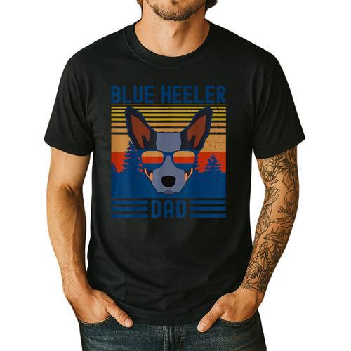 Australian Cattle Dog Blue Heeler Dad Men's Casual T-Shirt - Father's Day Fun