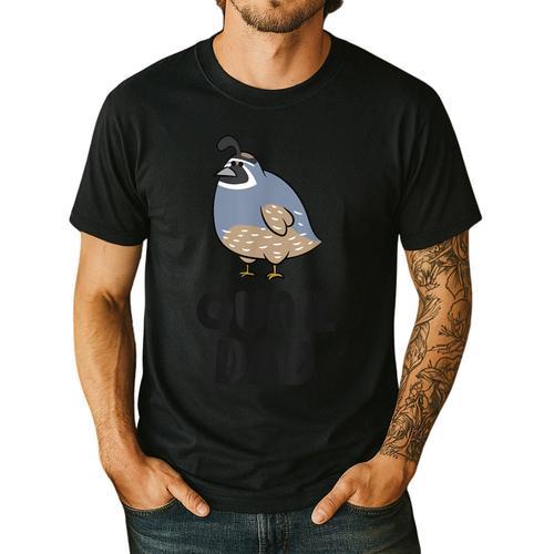 California Quail Bird Dad Quail Dad Men's Casual T-Shirt - Father's Day Fun