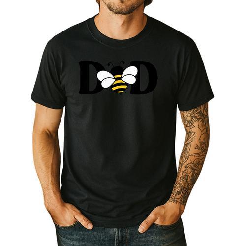 Dad Bee Cute Beekeeping 1st Birthday Matching Family Dada Men's Casual T-Shirt - Father's Day Fun