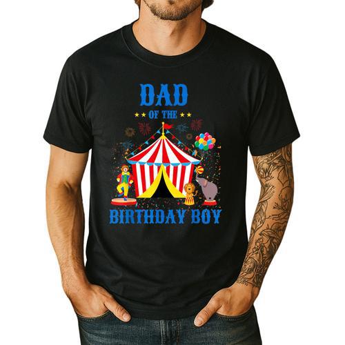 Dad Of The Birthday Boy Circus Ringmaster Party Birthday Men's Casual T-Shirt - Father's Day Fun