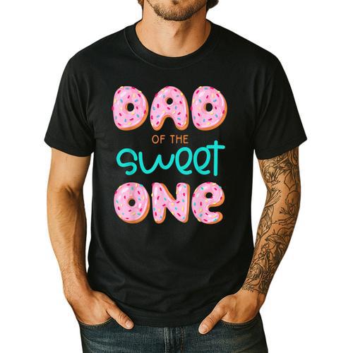 Dad Sweet One 1st First Birthday Matching Family Donut Men's Casual T-Shirt - Father's Day Fun
