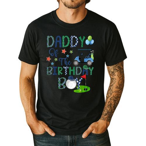 Daddy Of The Birthday Boy Hole In One Golf Lover Men's Casual T-Shirt - Father's Day Fun