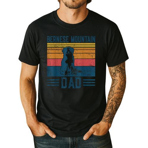 Dog Berner Dad Vintage Bernese Mountain Dad Men's Casual T-Shirt - Father's Day Fun