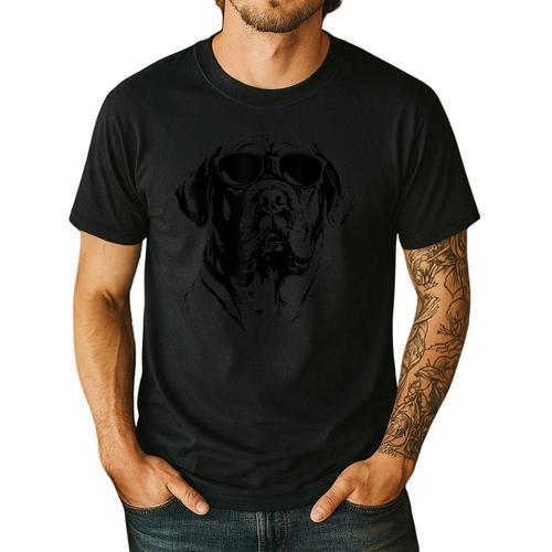 English Mastiff Sketch Drawing Art Dog Lover Mom Dad Women Men's Casual T-Shirt - Father's Day Fun